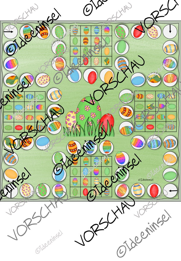 Oster-Bingo Spielpläne als PDF-Download für Klasse 1 und 2