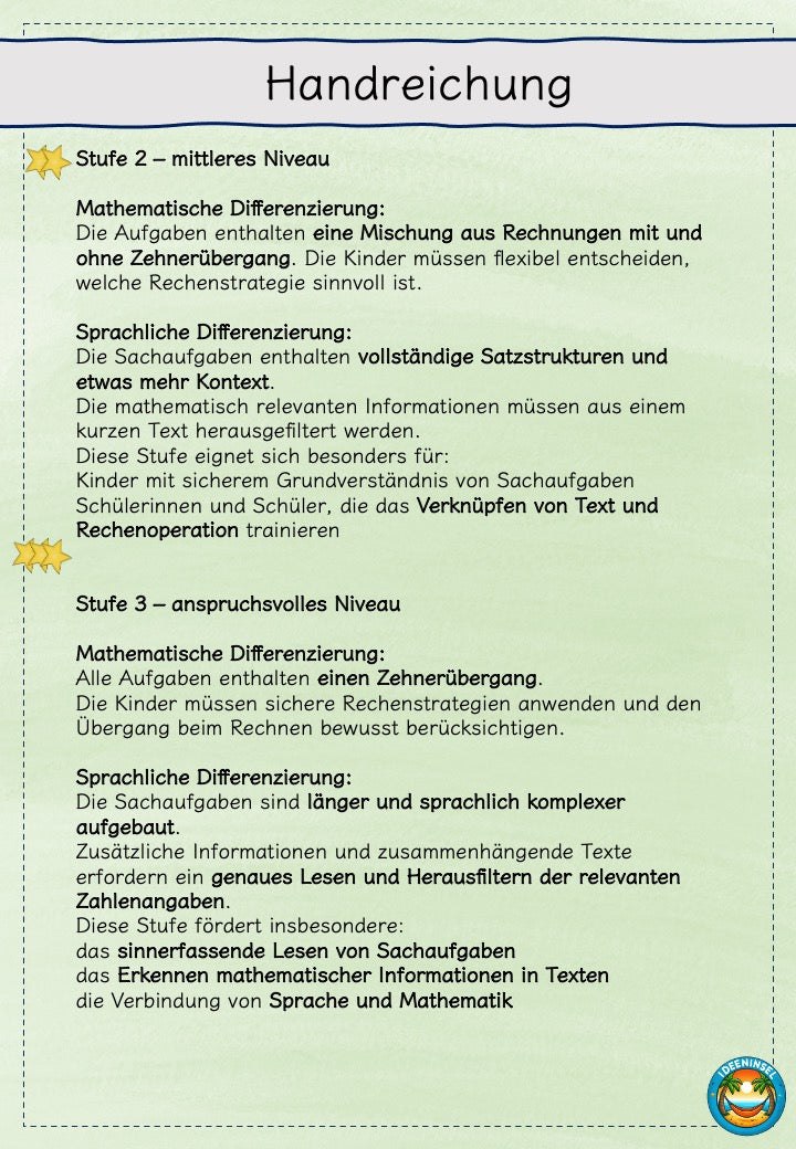 Oster-Rechenspaziergang ZR 100 – Sachaufgaben