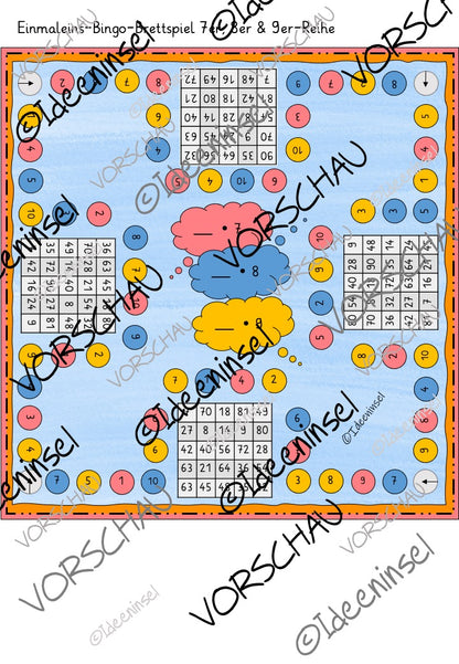 Einmaleins Training Klasse 2 und 3 Bingo