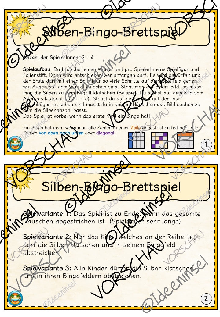 Deutschunterricht Silbenarbeit neue Bildkarten