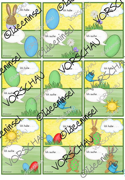 Saisonales Lernspiel zu Ostern zur Förderung der Lesekompetenz