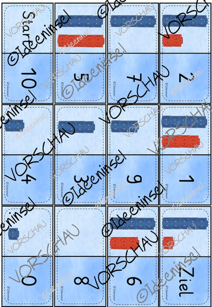 Domino Steckwürfel Mengenbilder Klasse 1