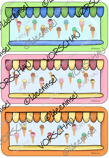 Freiarbeit Spiel – Lotto-Brettspiel „Eiscreme“