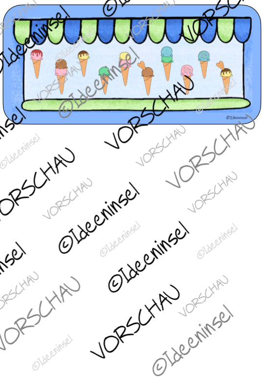 Freiarbeit Spiel – Lotto-Brettspiel „Eiscreme“